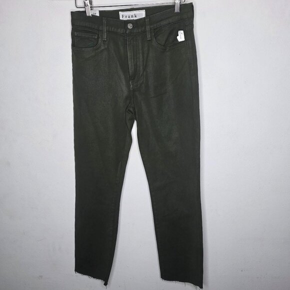 FRANK & EILEEN Cork Jeans Pants Everyday Straight Leg Olive Green Size 29 NEW